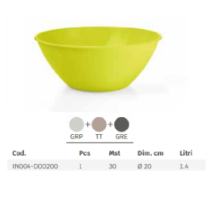 Plastična posoda 20cm IN004-D00200-A57