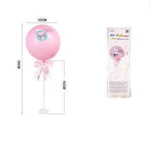 Balon s stojalom v roza barvi s potiskom  70cm