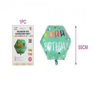 Aluminijasti balon happy birthday 55cm