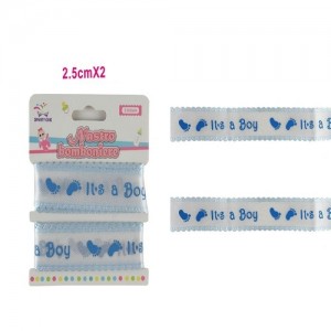 Baby shower dekorativni trak 2,5cm*2yds