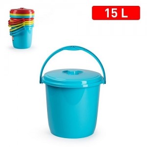 Plastično vedro s pokrovom 15l REF:12249
