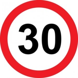 Rojstnodnevna tabla prometni znak 30 let