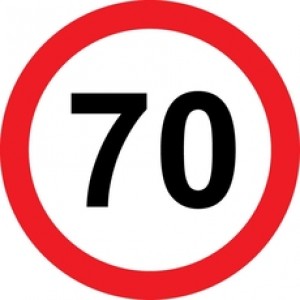 Rojstnodnevna tabla prometni znak 70 let
