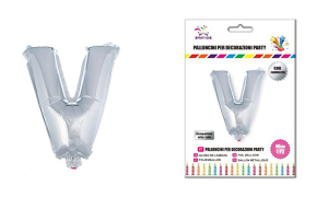Balon črka V-40 cm-Srebrna