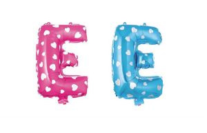 Balon z vzorci črka E