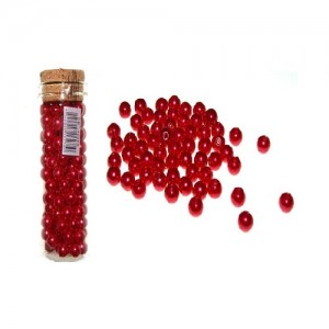 Dekorativne perle rdeča 1-19
