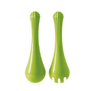 Plastični jedilni pribor-25cm zelena