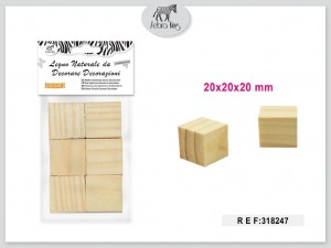 Dekorativni leseni kvadratki 20×20×20mm