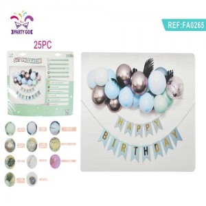Set balonov 25/1 + gerlanda happy birthday