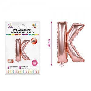 Balon črka K rose gold