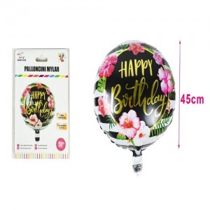Aluminijasti balon happy birthday 45cm