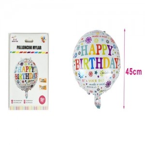 Aluminijasti balon happy birthday 45cm