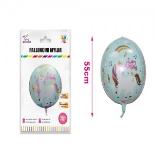 Aluminijasti balon happy birthday 55cm