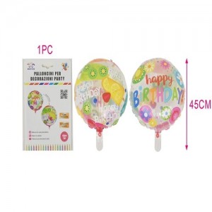 Aluminijasti balon happy birthday 45cm