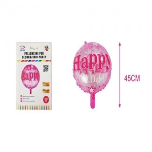 Aluminijasti balon happy birthday 45cm