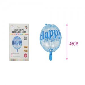 Aluminijasti balon happy birthday 45cm