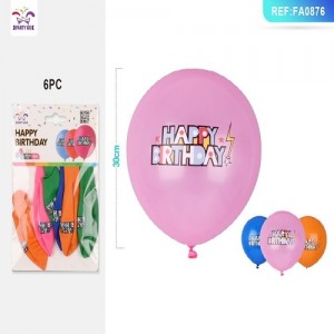 Baloni 30cm 6/1 happy birthday