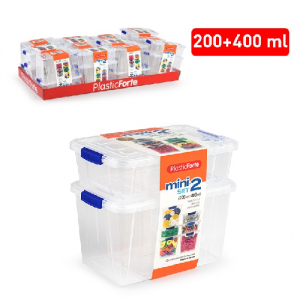 Plastična škatla 2/1 200ml/400ml REF:12396