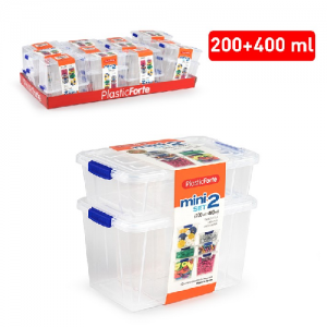 Plastična škatlica 2/1 200ml/400ml REF:12396