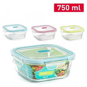 Steklena posoda za hrano clickglass 750ml REF:14171