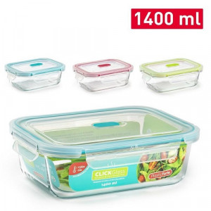 Steklena posoda za hrano clickglass 1,4L REF:14175