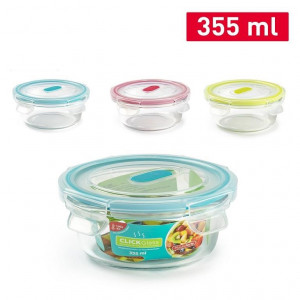Steklena posoda za hrano clickglass 355ml REF:14176