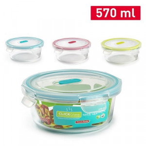 Steklena posoda za hrano clickglass 570ml REF:14177