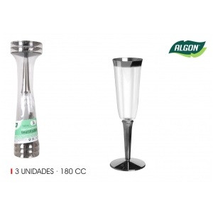 Plastični kozarci za šampanjec 180cc 3/1