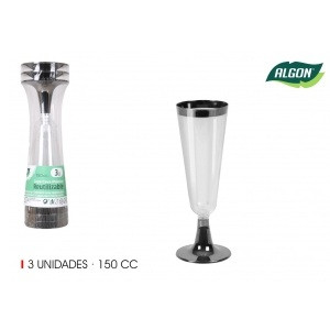Plastični kozarci za šampanjec 150cc 3/1