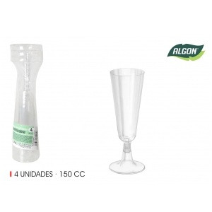 Plastični kozarci za šampanjec 150cc 4/1