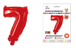 Balon številka 7-40 cm-Rdeča