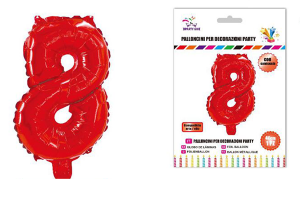 Balon številka 8-40 cm-Rdeča