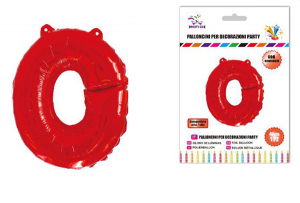 Balon črka O-40 cm-Rdeča