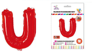 Balon črka U-40 cm-Rdeča