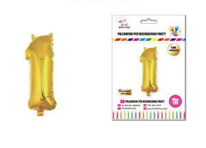 Balon številka 1-40 cm-Zlata