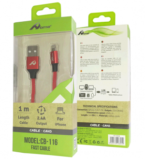 USB kabel CB-116 Iphone rdeča