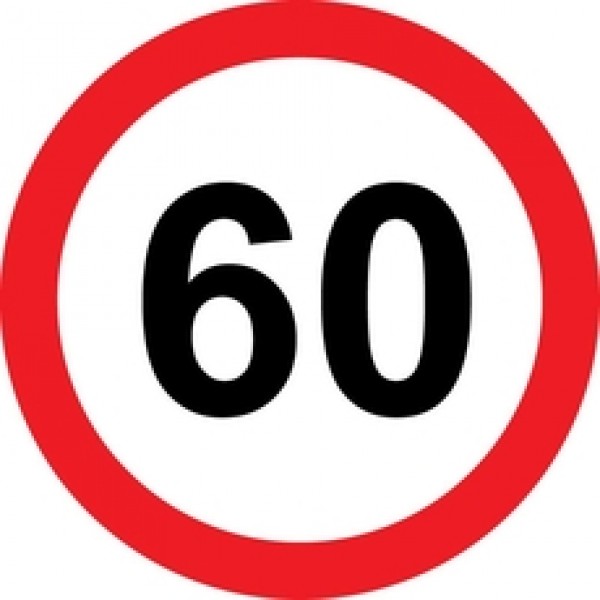 Rojstnodnevna tabla prometni znak 60 let - Party program